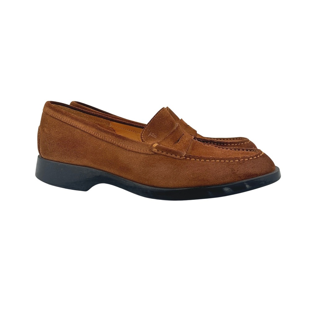 Tods‎ Mens Penny Loafers Brown Suede Leather Shoes Made in Italy Size 9